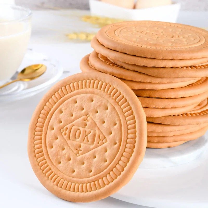早餐网红牛奶饼干整箱酥性代餐儿童零食圆形酥性饼干