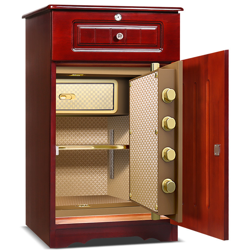 可选保险柜虎牌防火80cm柜式床头柜床头隐形电子密码保险箱