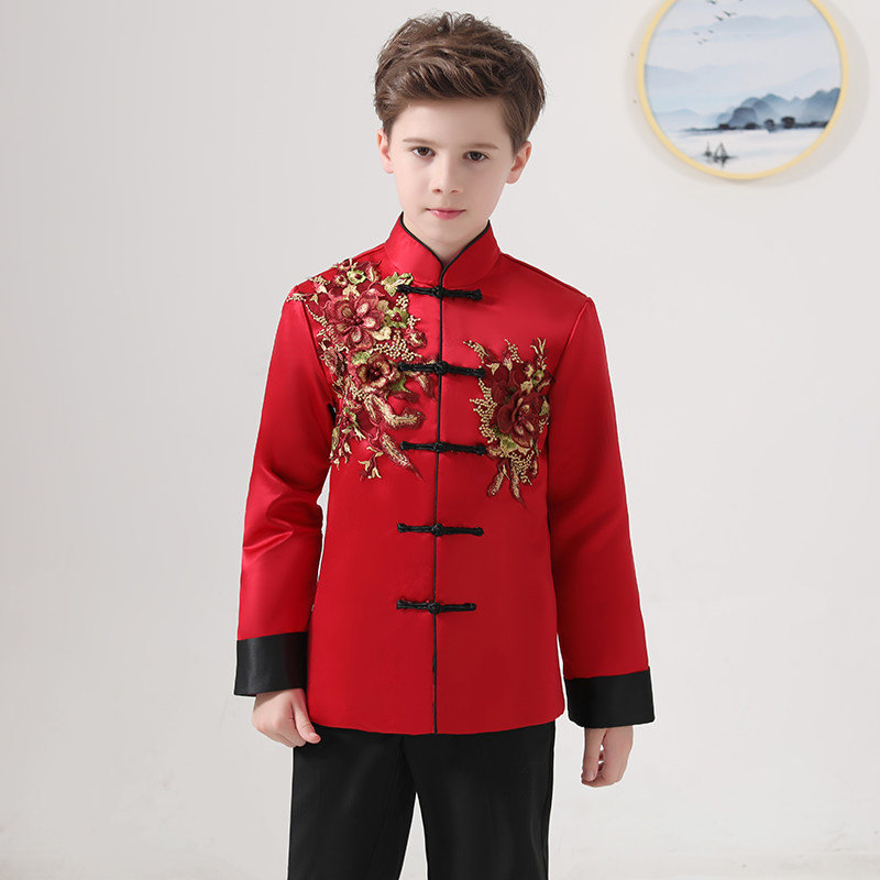 儿童唐装中国国风演出服新款宝宝古风童装表演儿童演出服