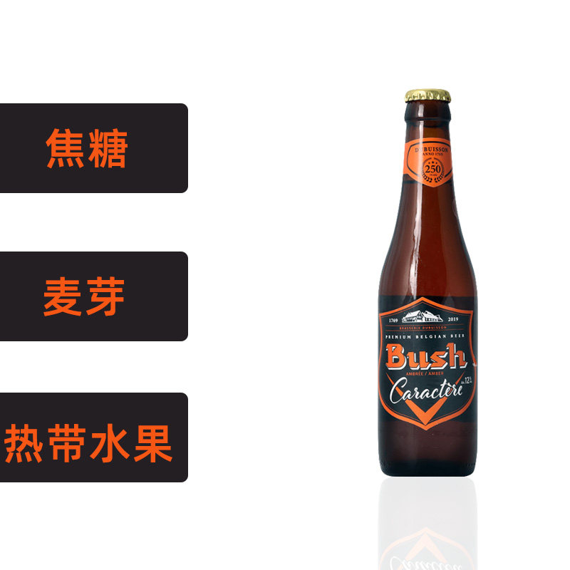 啤酒比利时进口bush布什果味6瓶女士高度数度数啤酒