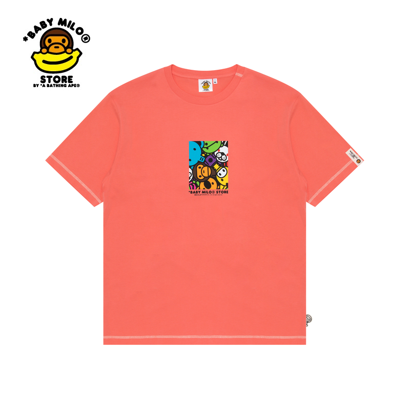 BABY MILO STORE男装春夏卡通彩色动物图案圆领短袖T恤0406XXI