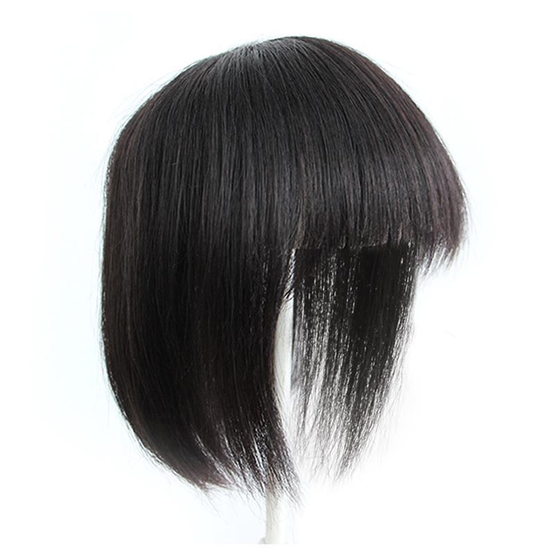 刘海假发女自然盖白发假发片头顶补发遮白发顶补发片真发无痕发块