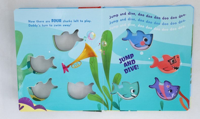 hideandseekbabyshark鲨鱼宝宝捉迷藏全彩故事绘本系列章节书15岁英文