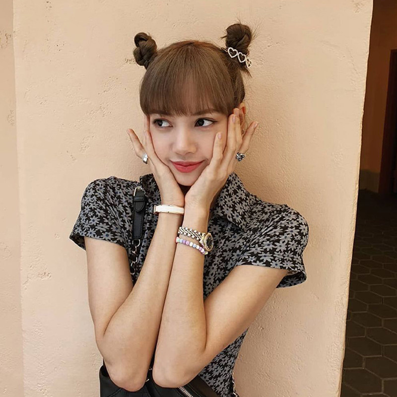 blackpinklisa同款复古碎花印花短袖修身连衣裙显身连衣裙