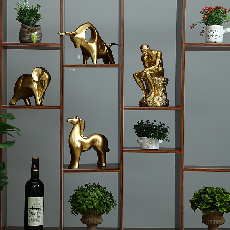 轻奢简约现代客厅玄关酒柜电视柜摆件家居装饰品工艺品招财小摆设