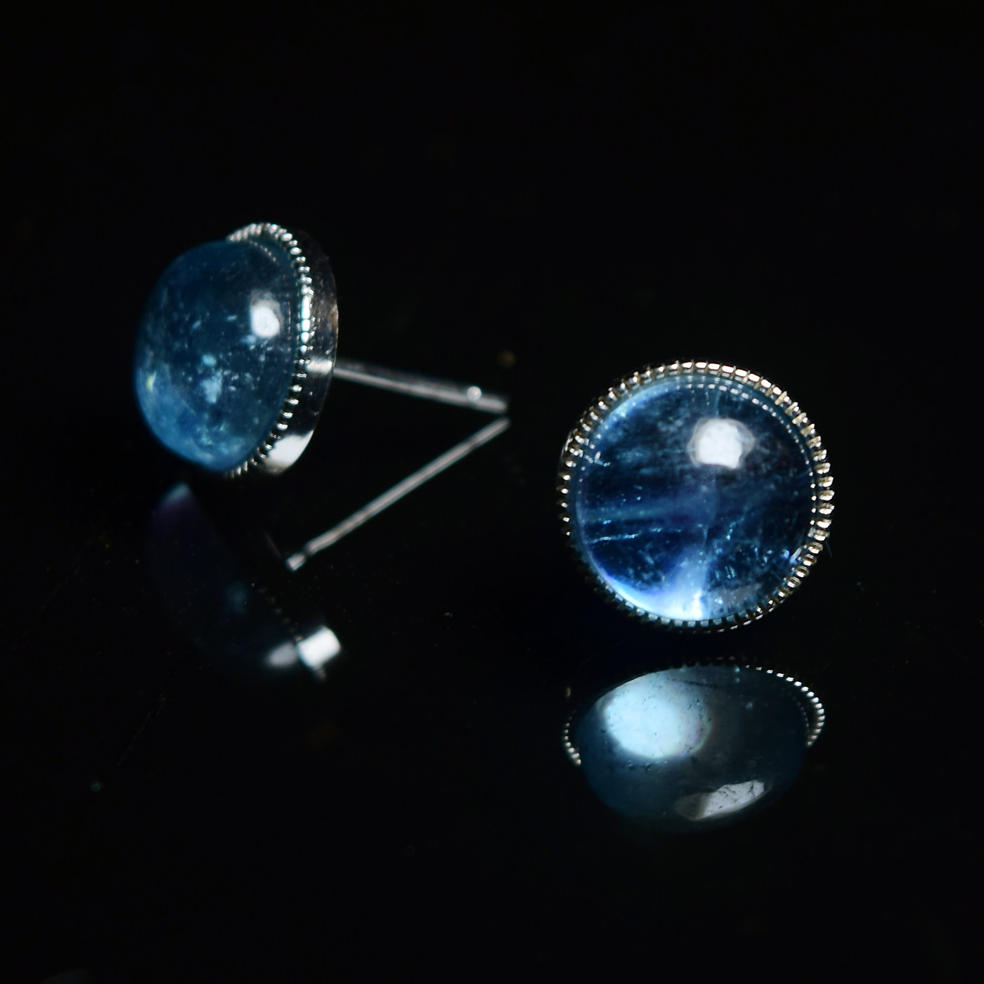 天然海蓝宝魔鬼蓝正正蓝戒指戒指