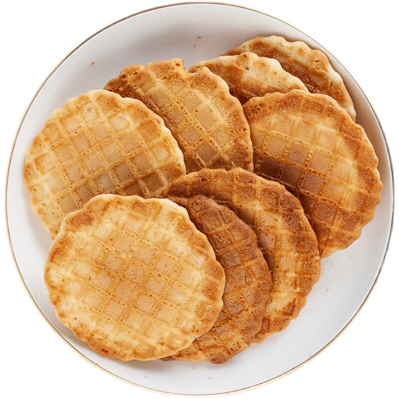 北海道脆华夫饼薄脆好吃煎饼饼干休闲零食酥脆薄脆饼干