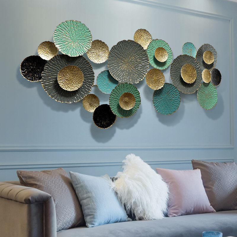 美式立体轻奢墙饰客厅背景墙壁挂饰创意挂件金属铁艺壁饰墙面装饰