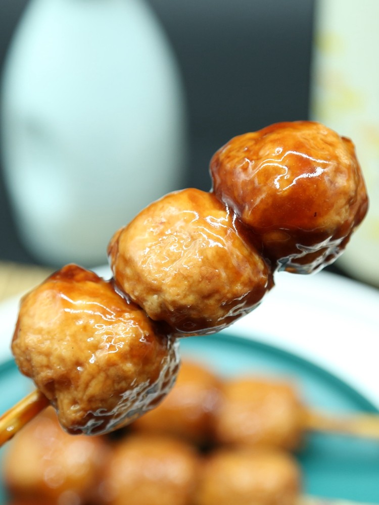 大成照烧脆骨丸串10串800g便利店同款鸡肉丸