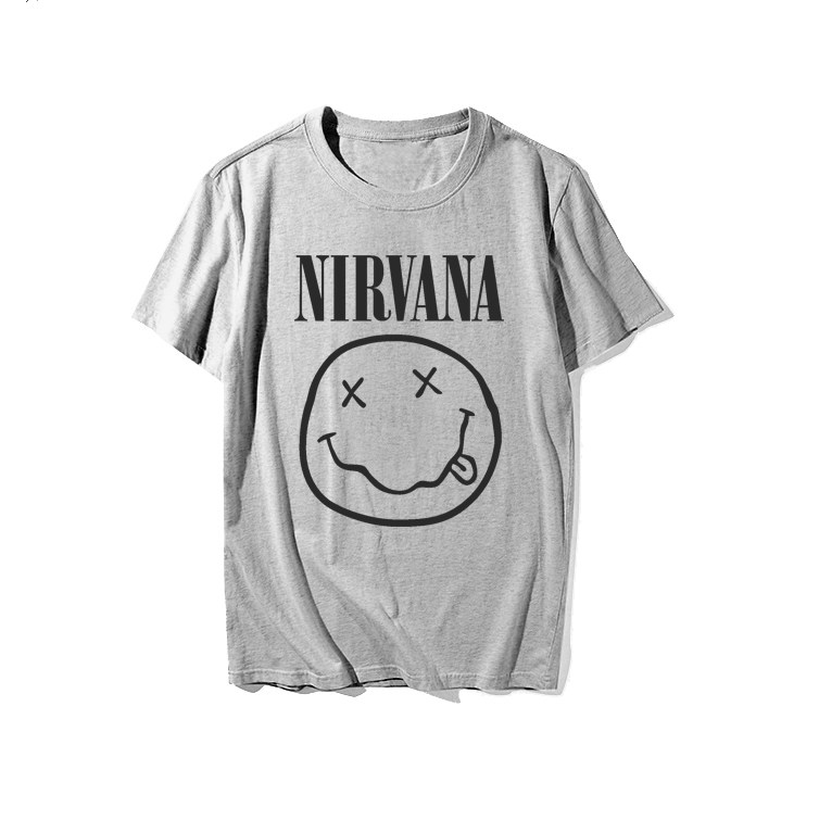 nirvana涅槃乐队纪念摇滚笑脸kurtcobain科特柯本t恤