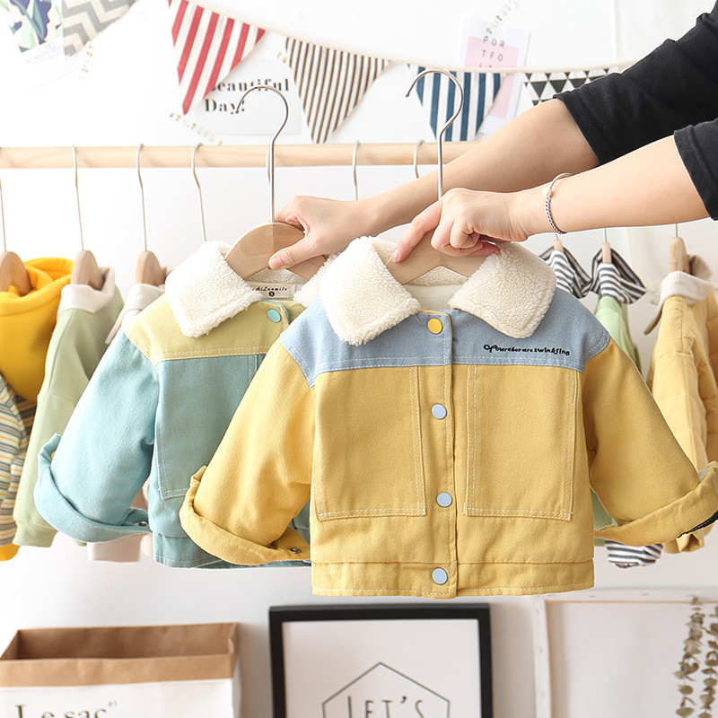 男童夹棉外套秋冬装2020新款韩版小儿童加厚3棉衣4岁男孩洋气衣服