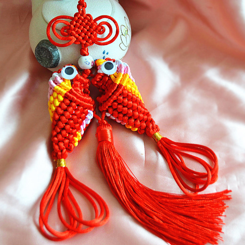 中国结如鱼得水车挂中号挂件家居客厅礼品挂饰手工中国结