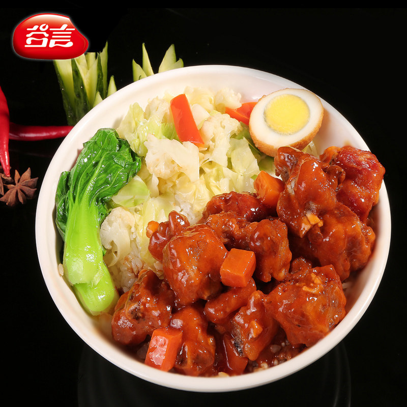 谷言盖浇饭速食冷冻料理包半成品菜糖醋排骨200g10袋简餐快餐盖饭