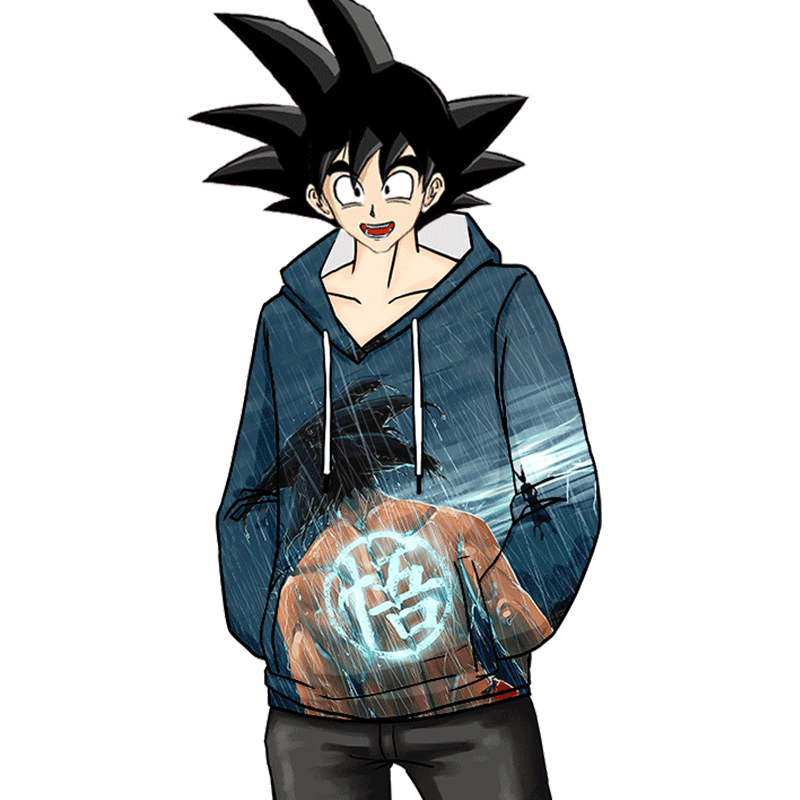 七龙珠超级赛亚孙悟空悟饭动漫周边连帽卫衣男潮牌联名卫衣