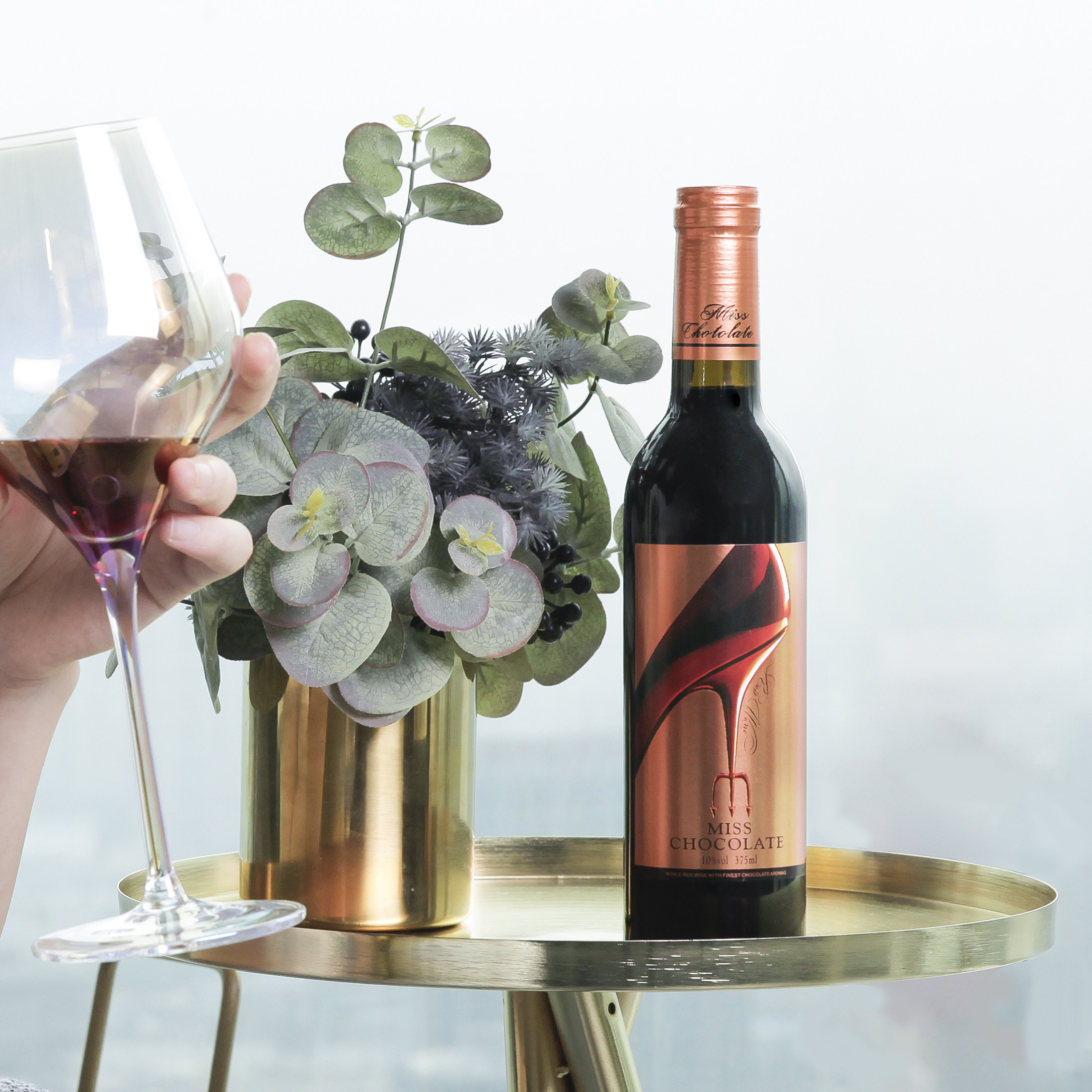巧克力甜红葡萄酒 misschoaclate清香不甜腻 女士睡前晚安红酒