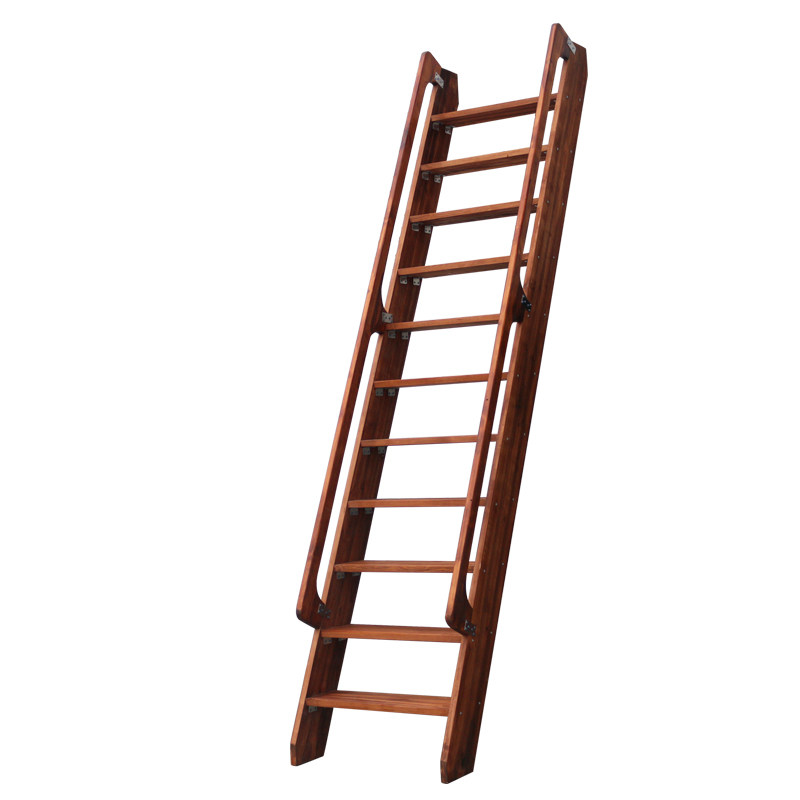 木梯扶手阁楼错层复式一字爬单直梯梯子木质整体楼梯