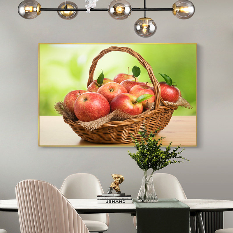餐厅水果装饰画厨房挂画玄关过道走廊单幅背景墙现代简约饭厅壁画