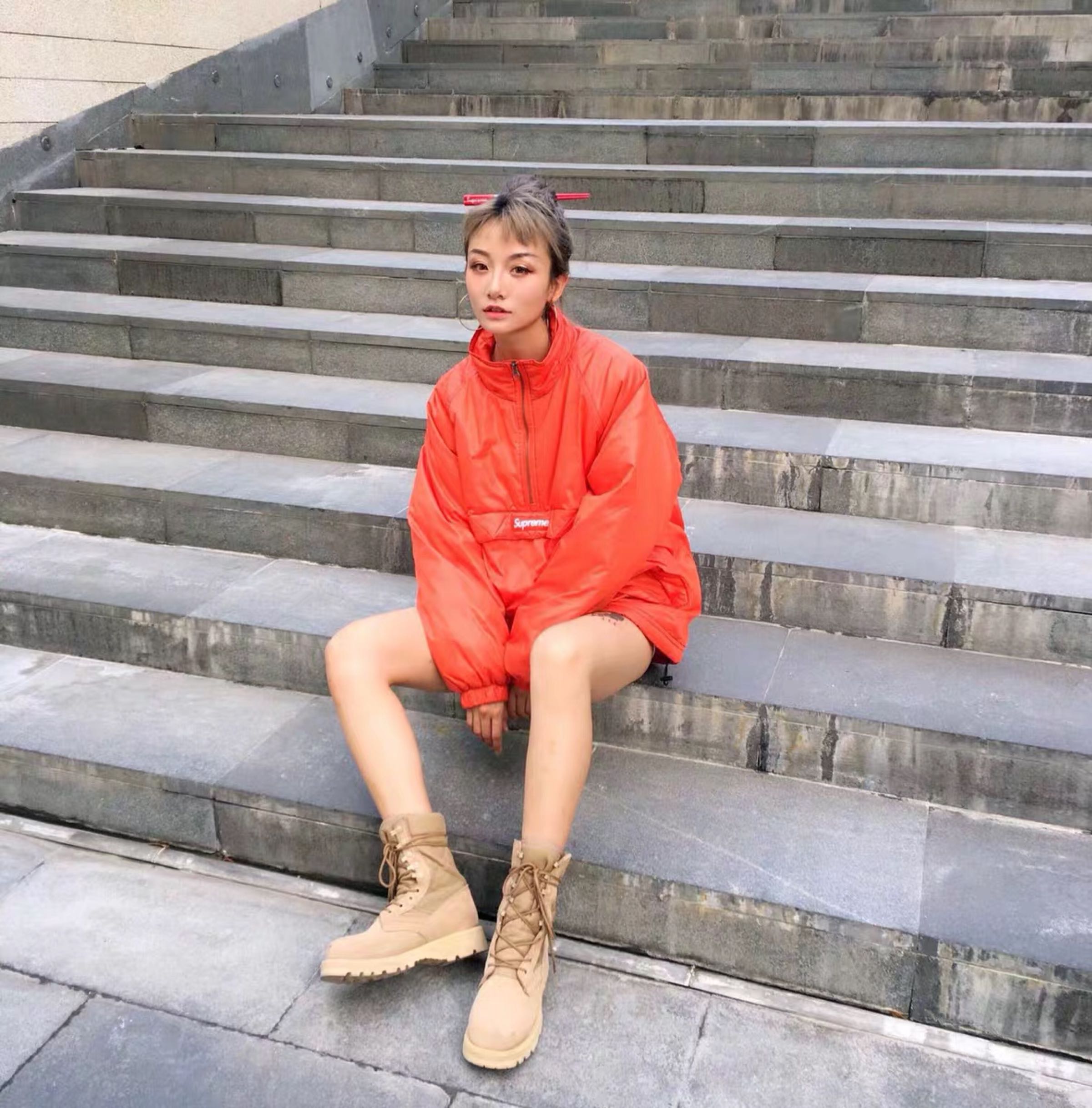 现货沙漠靴5257美国作战靴侃爷GD同款靴男女高帮真皮潮靴