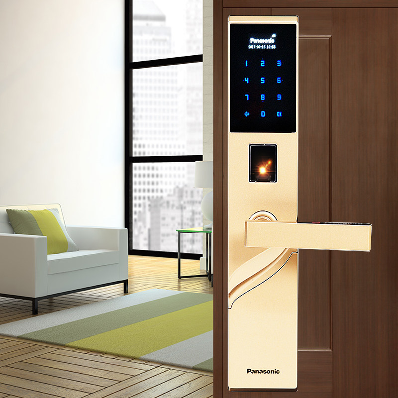 松下panasonic m771c智能指纹密码锁家用防盗电子感应刷卡锁门锁