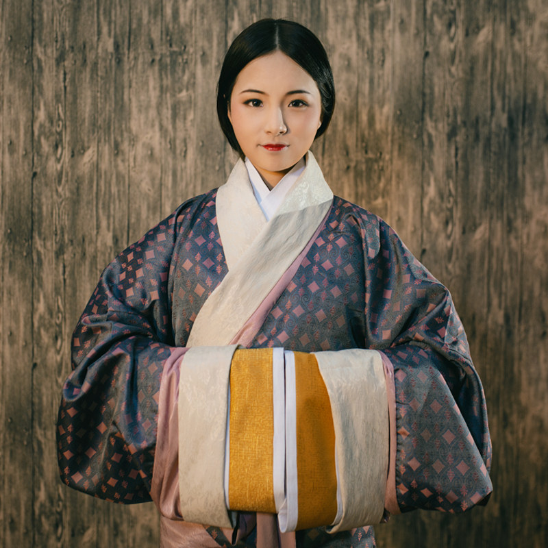 怀谷居汉楚腰马王堆曲裾复原春夏新品民族风传统汉服定制