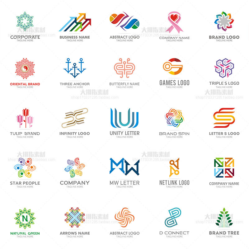 素材企业logo设计模板ai矢量cdr酷炫国外设计素材