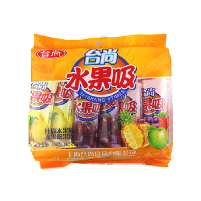 台尚果冻水果吸果冻600克(12*50克儿童冷饮可吸果冻)3包多省包邮￥8.