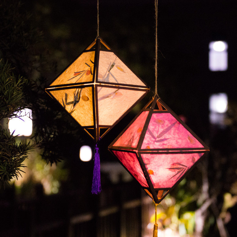 新年手工手提中秋包中秋材料diy装饰宫灯草纸灯笼