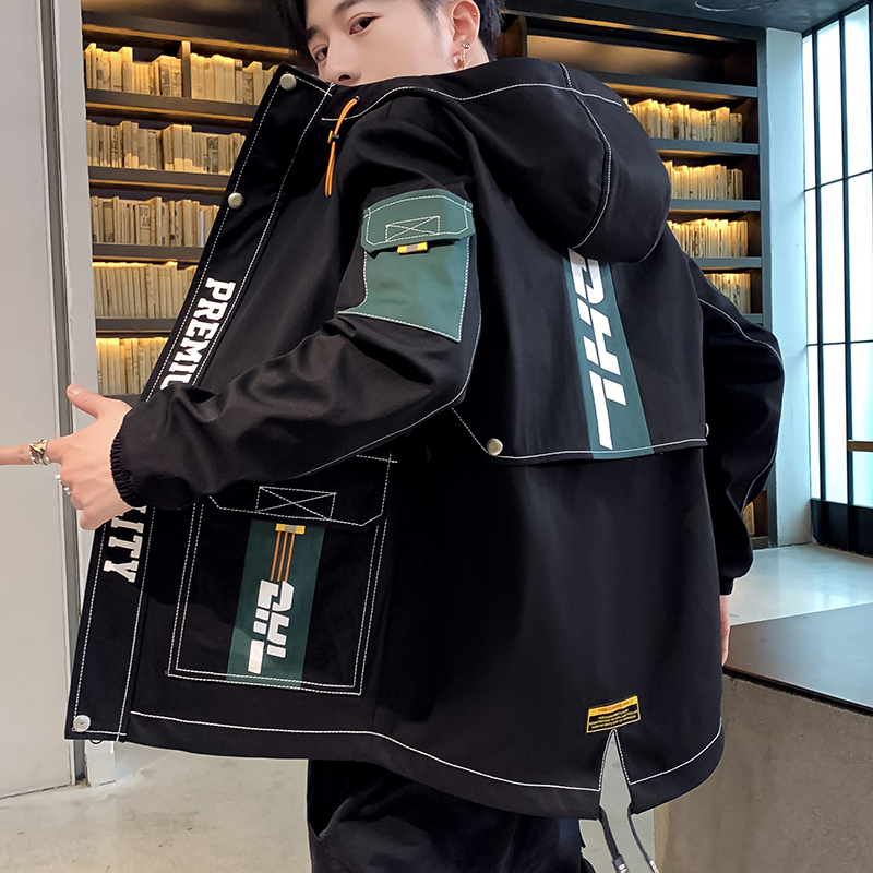 男士外套2022春夏季新款韩版机能薄款工装夹克潮流情侣ins上衣服