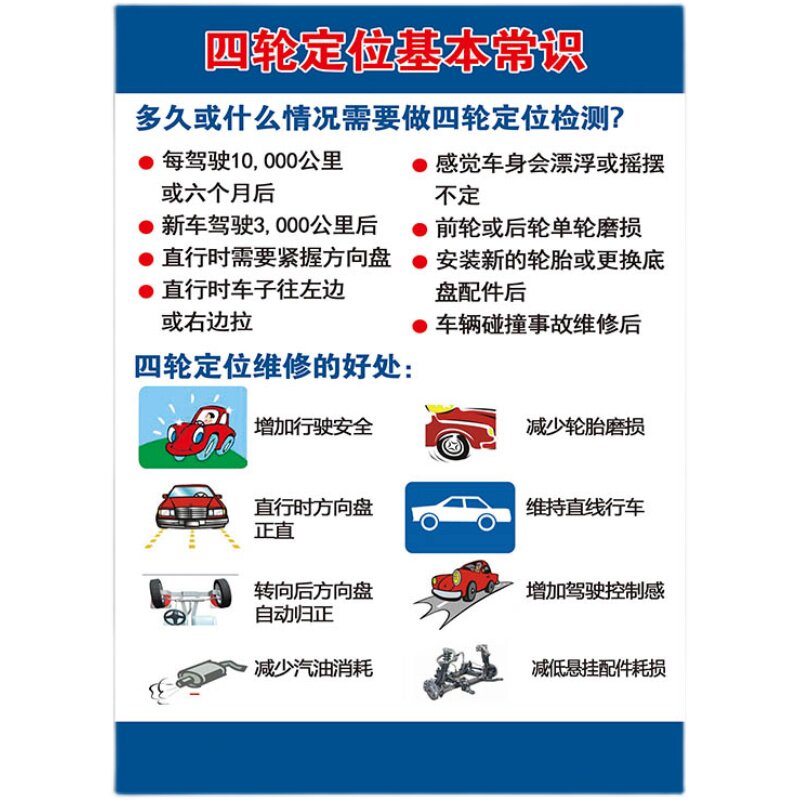 快修维修厂汽车美容何时需要四轮定位位及作用广告写真