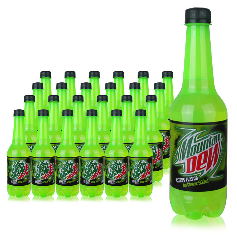 汽水百事美年达激浪碳酸酸柠檬饮料500ml24瓶整箱碳酸饮料