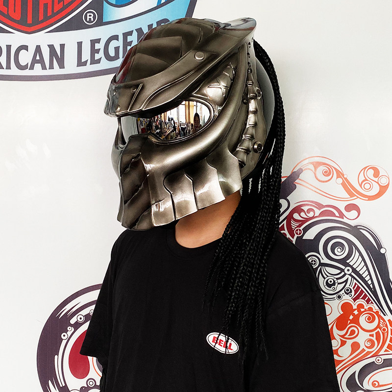 头盔铁血战士异形猎食者全盔摩托车个性哈雷机车炫摩托车头盔