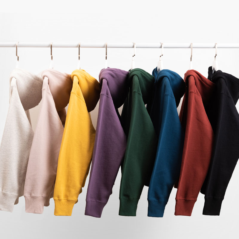 460g重磅秋冬季宽松连帽卫衣多色横向编织纯色休闲男女款运动帽衫