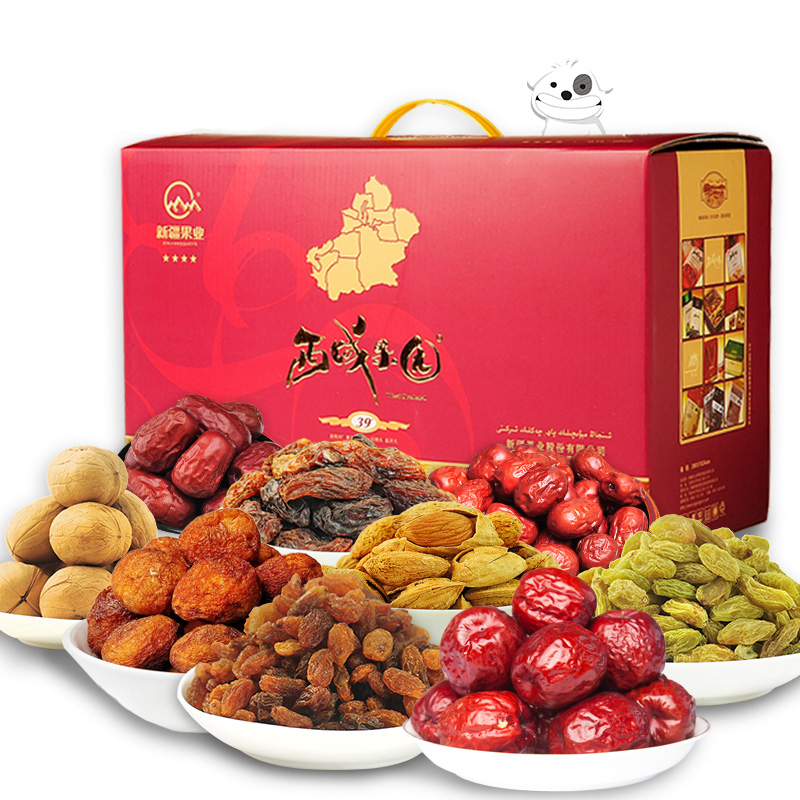 果叔有礼 新疆果业西域果园特产干果四星礼盒3610g零食特产礼盒