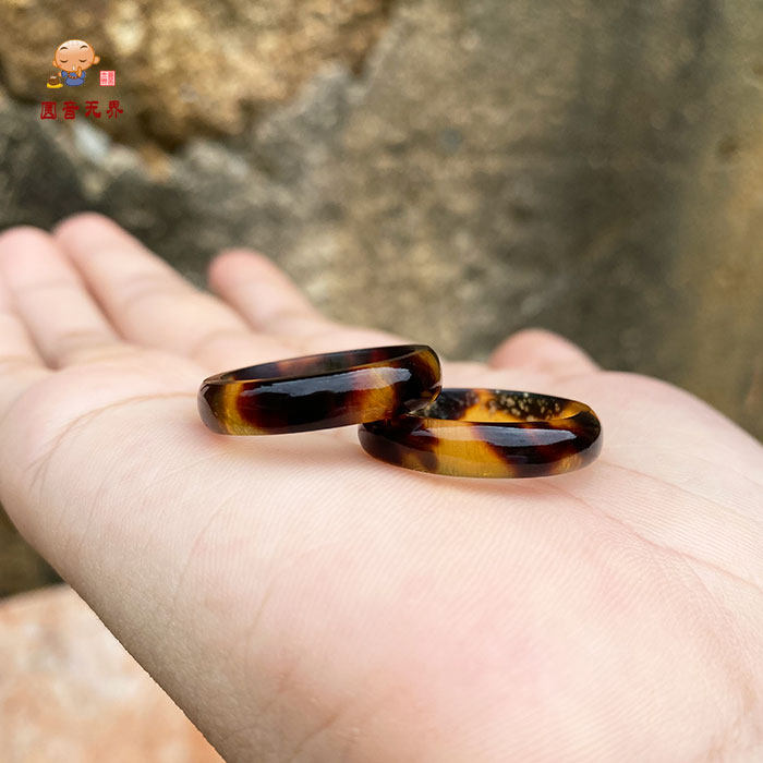 戒指海南产精美豹玳瑁指环男女复古辟邪精工戒指
