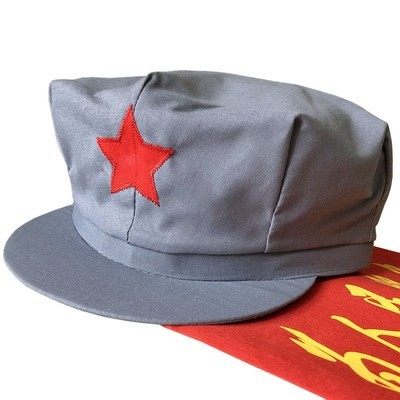 军帽老式红卫兵解放军解放革命帽子小孩八角成人帽子