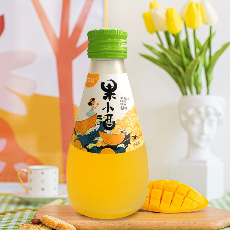 兰特小酒桔橙水蜜桃西柚果味200ml女士低度微醺果酒