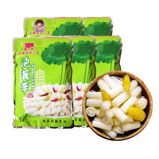 泡藕带湖北特产楚荷香汉川耦簪酸辣泡椒脆爽400克即食下饭菜5袋