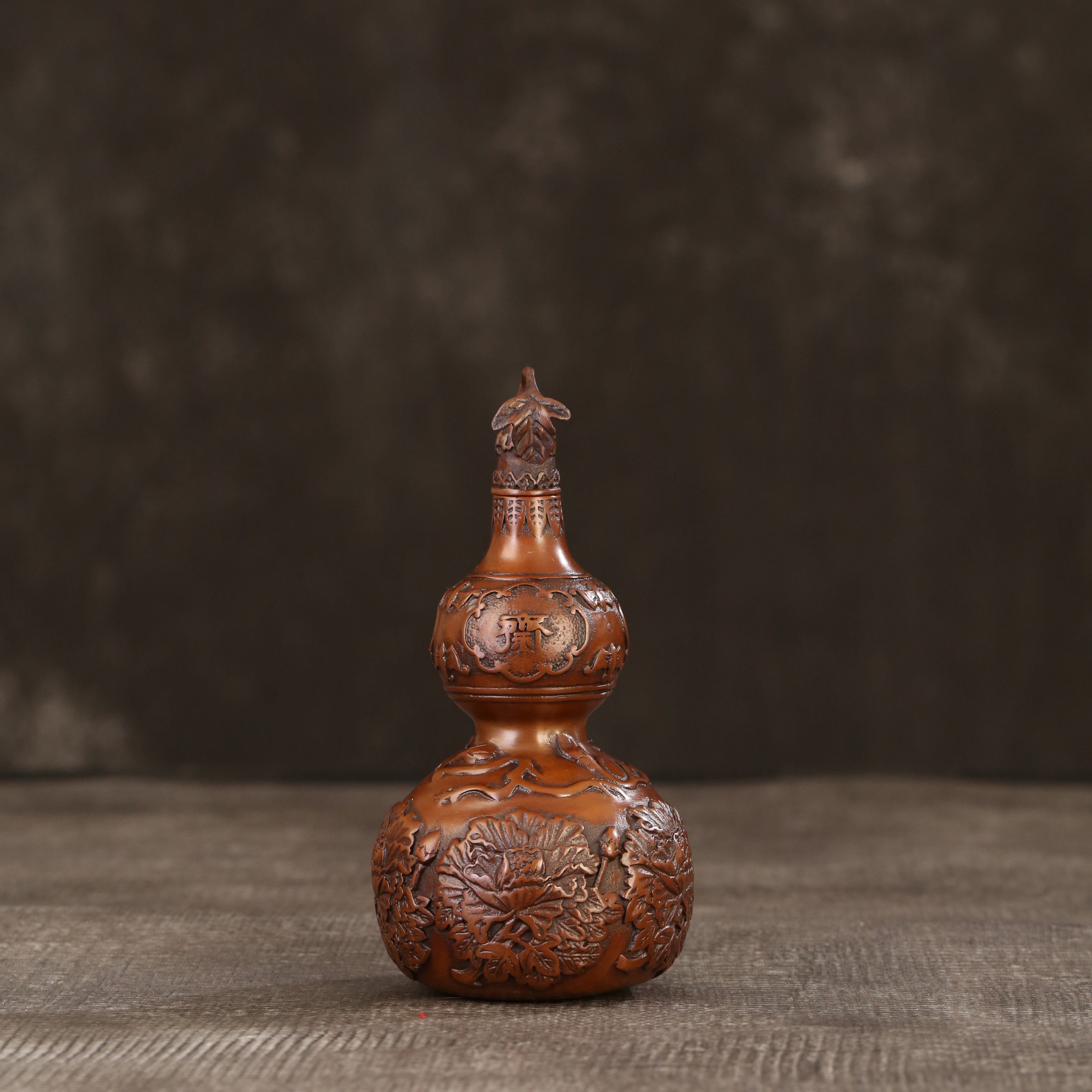 葫芦徽匠铜韵纯铜摆件舍得斋铜客厅酒柜装饰摆件