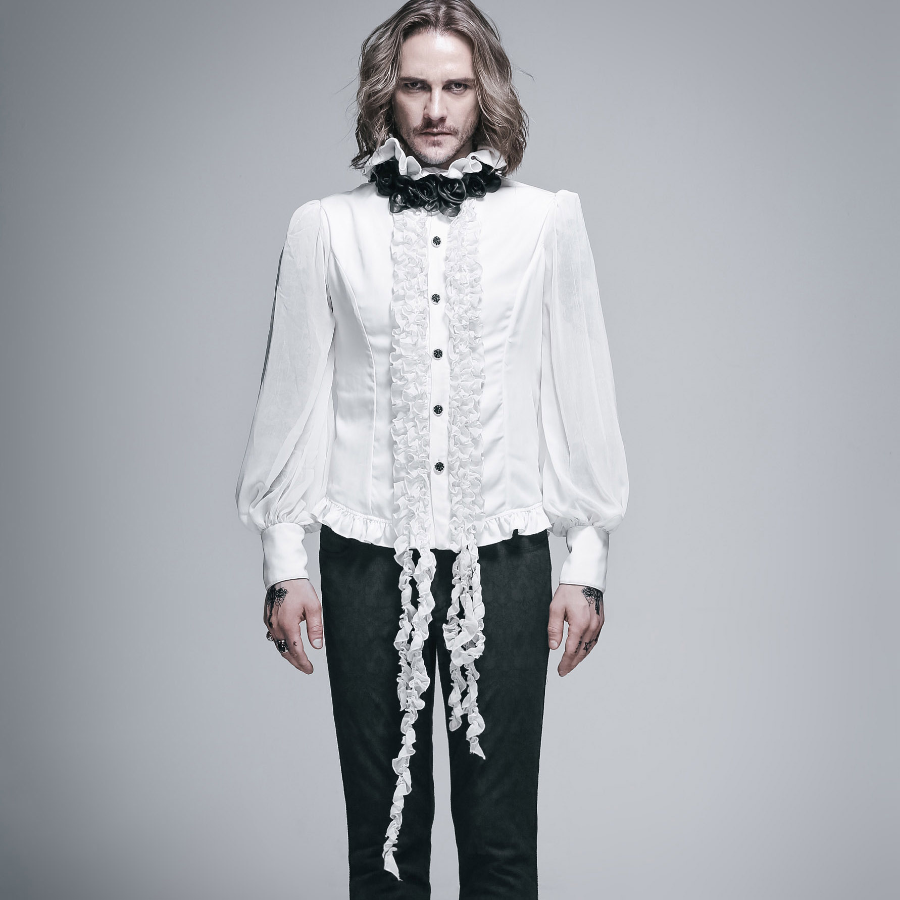 钢铁老爷中世纪英伦爵绅绅士男装修身复古古风爵士衬衫