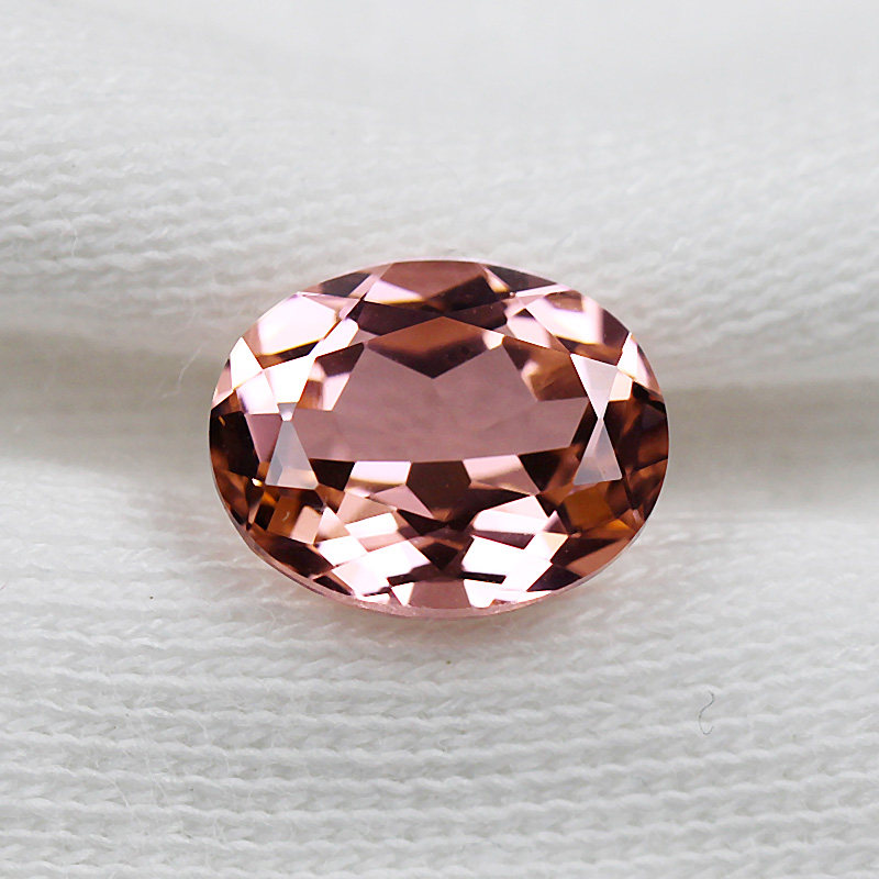 摩根石裸石单石金粉色彩椭圆形蛋形宝石戒面戒指其他