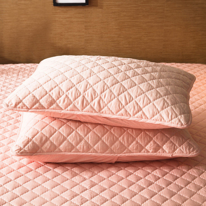 全棉枕套纯棉夹棉枕头套口水头油学生宿舍枕芯枕套