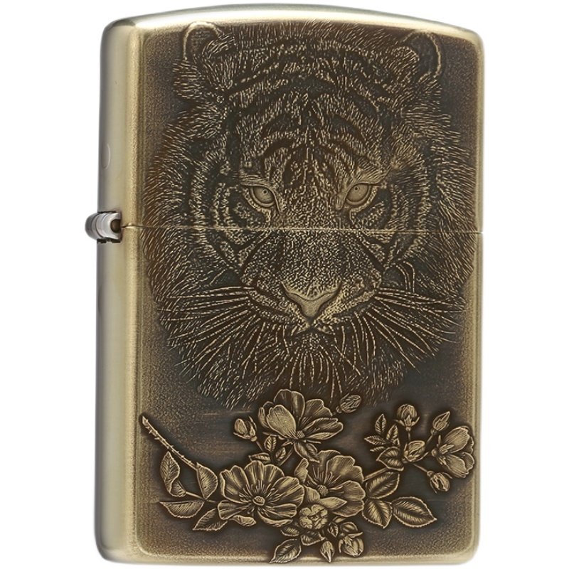 打火机zippo芝宝美国鬼王系列貔貅签名盔甲防风zippo