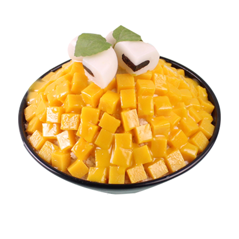 新品冰沙水果冰淇淋刨冰样品仿真膨膨芒果年糕仿真水果