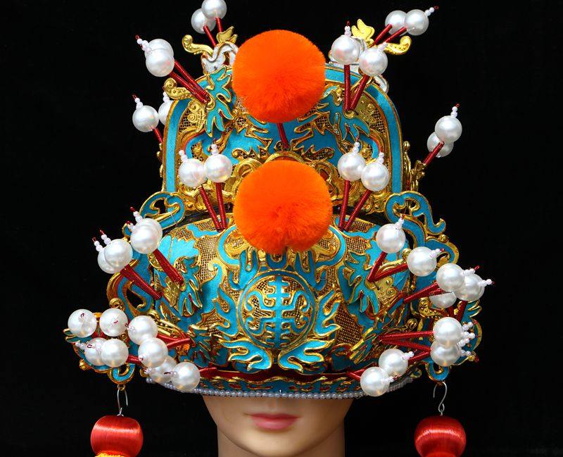 帽子京剧戏剧金雕王帽相爷帅盔相雕服装民族服装