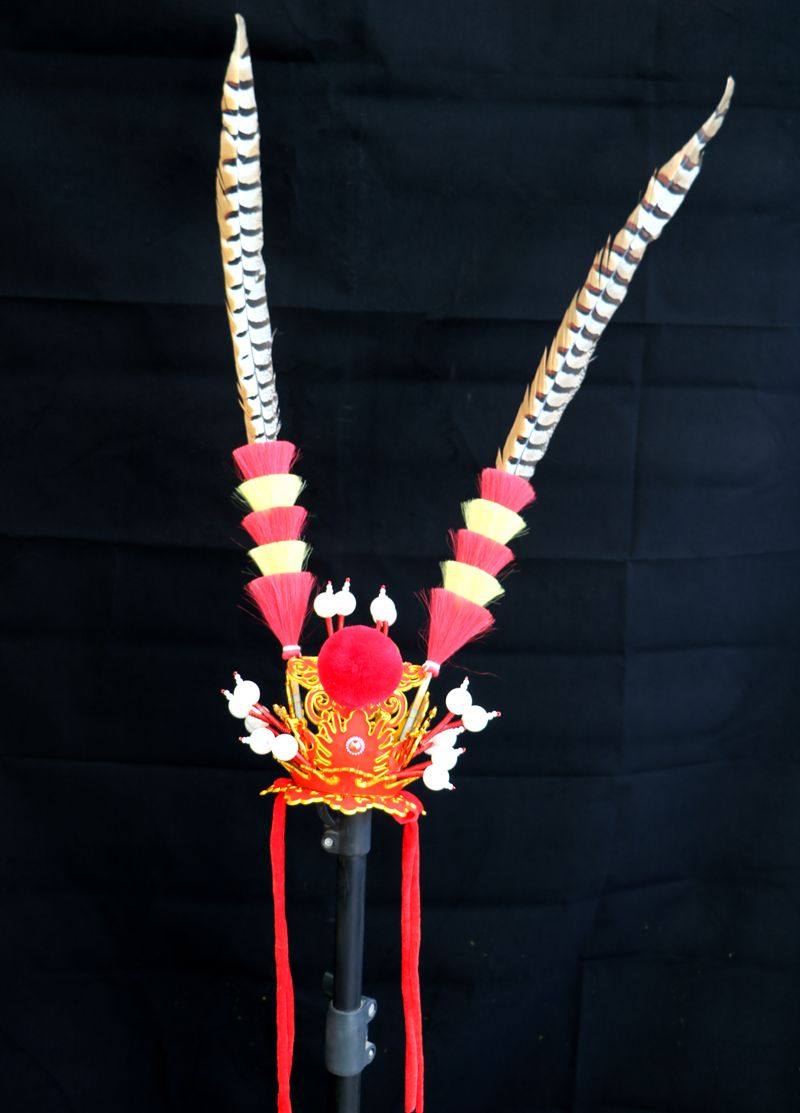 国潮儿童摄影头饰紫金金冠戏剧京剧孙悟空帽子民族服装