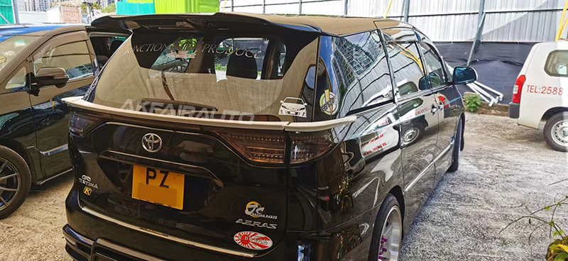 丰田大霸王改装普瑞维亚尾灯后唇silkblaze尾翼包围汽车包围