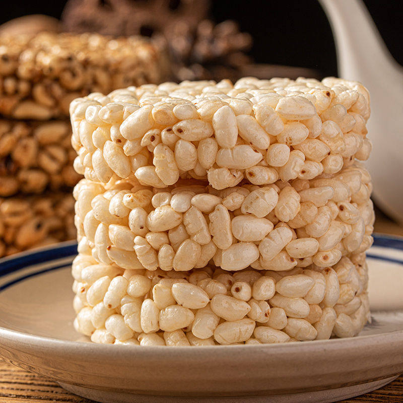 糖米无蔗通麦通爆米花大米米饼膨化食品休闲童年怀旧膨化食品