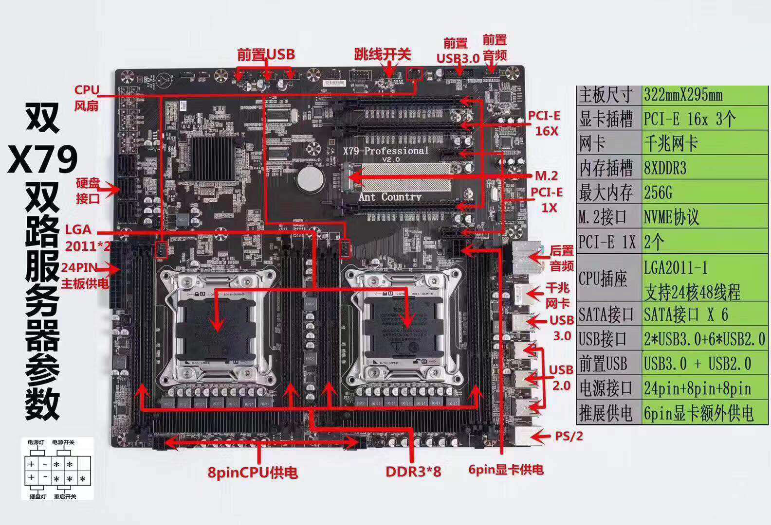 x79主板接线图片