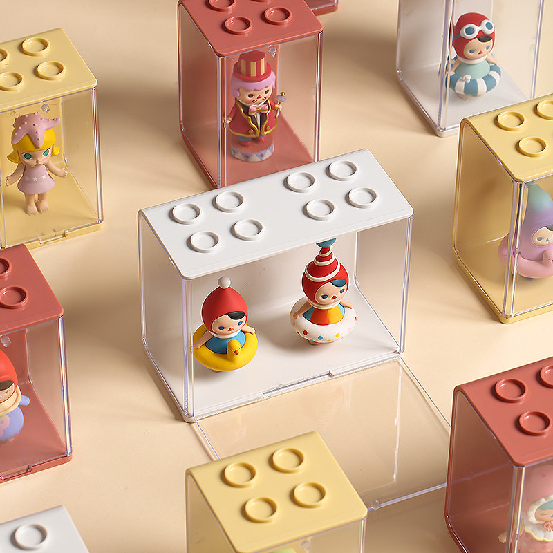 收纳盲盒展示泡泡玛特popmart透明展示架装放盒子手办手办收纳盒