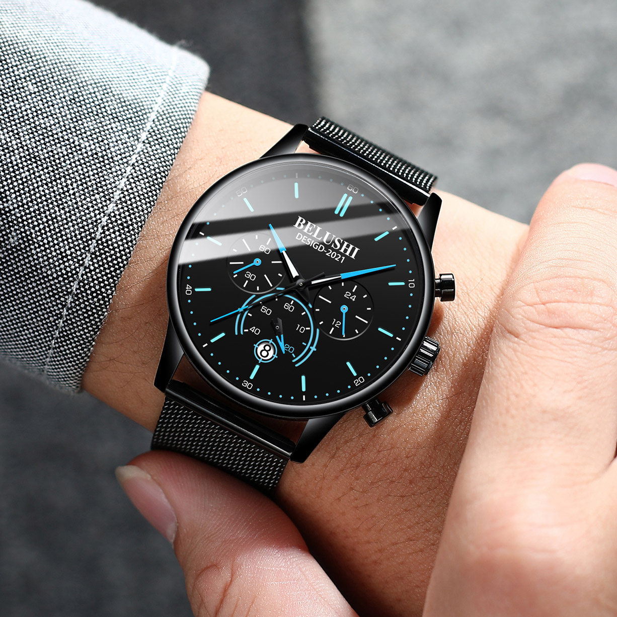 手表2020新概念韩版潮流高中初中中学生男士全自动国产腕表